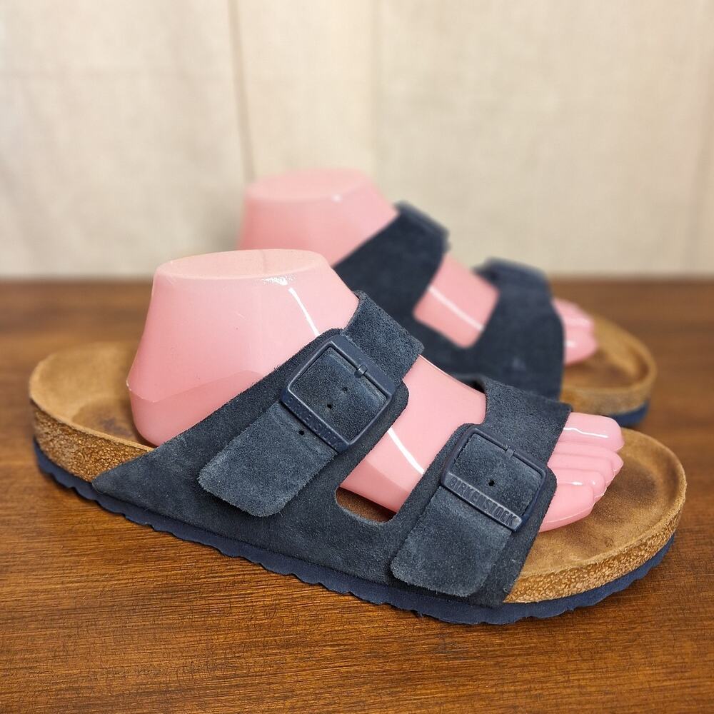 Birkenstock Arizona double strap buckle suede sandals EU 43 mens 10/10.5 slides - Picture 7 of 7